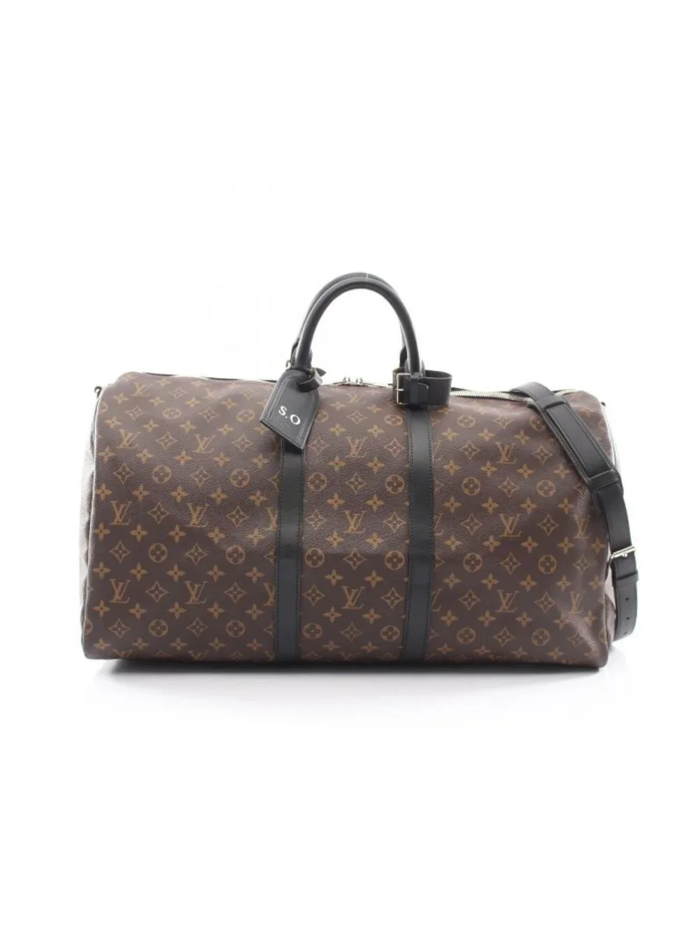 Louis Vuitton Boston Bag Keepall Bandouliere 55 2-Way Canvas Leather